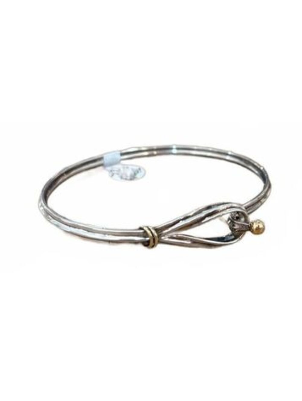 Tiffany & Co. Sterling Silver and 18k Gold Hook Bangle Bracelet